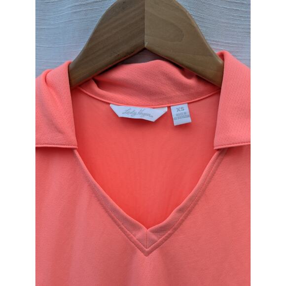 Lady Hagen Womens Coral Splash Sleeveless Polo Top Shirt Sz XS Golf Tennis Sport - Picture 2 of 6
